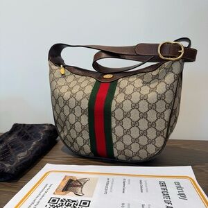 ✨Gucci GG Supreme Ophidia Web Shoulder Bag with Certificate of Authenticity✨